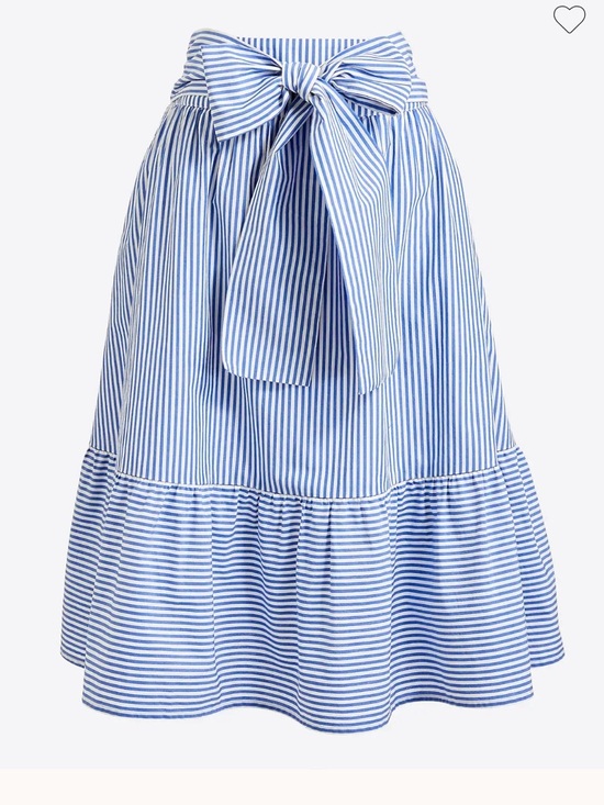 J. Crew Dresses & Skirts - J Crew Blue and White stripe Tie-waist skirt; size 2